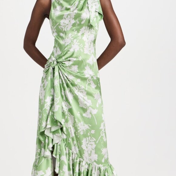 cinq a sept Dresses & Skirts - Cinq a Sept Anwen Silk Ruffle Slit Sleeveless Floral Print Midi Dress 4 NWT $695